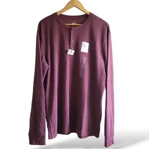 Sonoma Burgundy Supersoft Performance Thermal Long Sleeve Shirt Mens Size Large